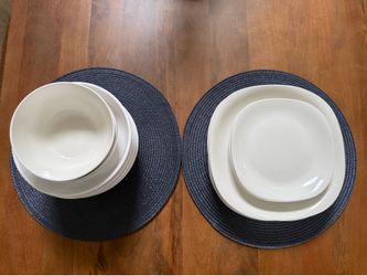 White Dinnerware Set – 12 Pieces – $30