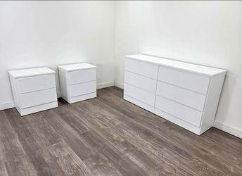 Dresser And 2 Nightstands - Cómoda Y 2 Mesitas de noche