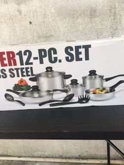 Brand new 12pc set stainless steel