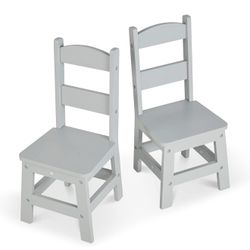 Wooden Chairs, Set of 2