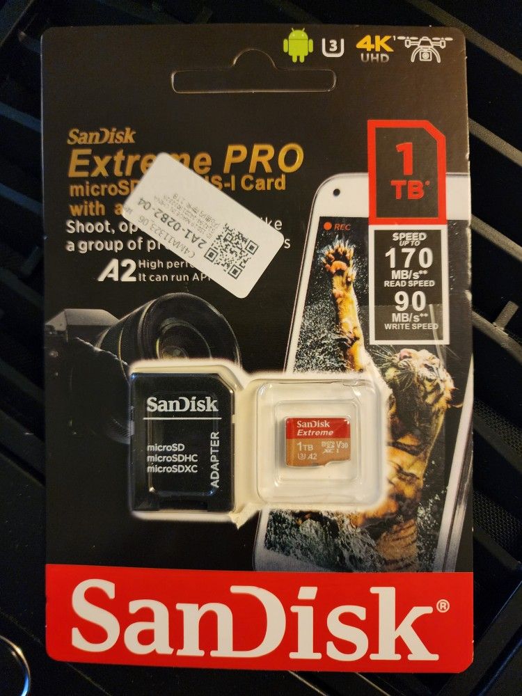 SanDisk Extreme 1TB micro SDXC UHS I  V30 Card