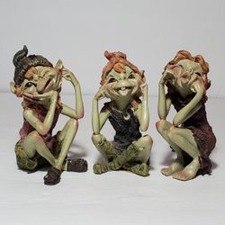 3 Anthony Fisher Pixies Figurines