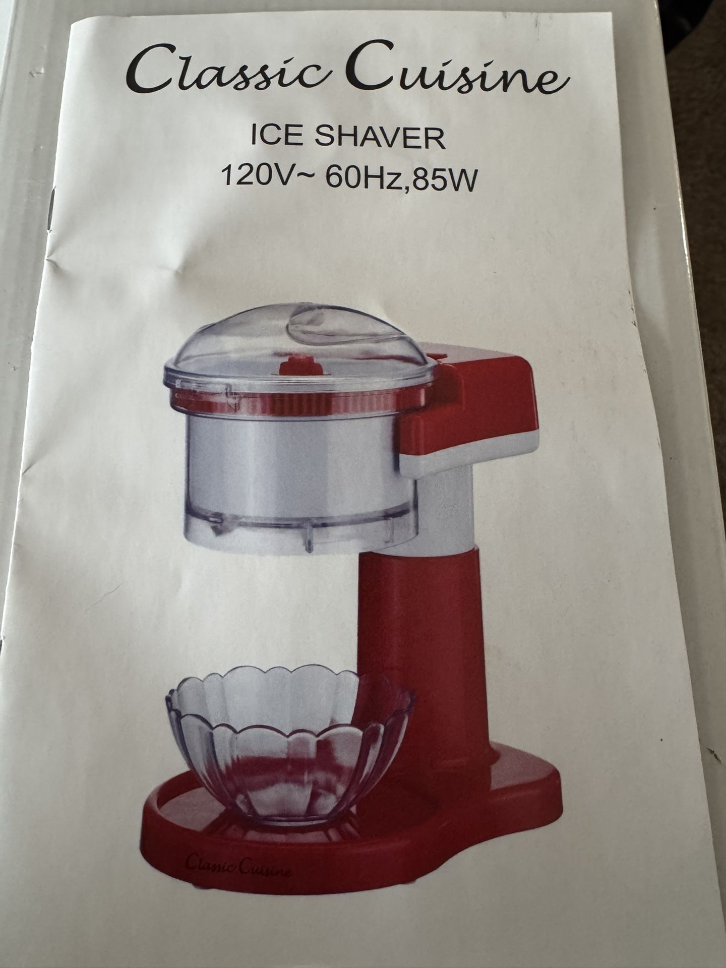 Classic Cuisine Ice Shaver