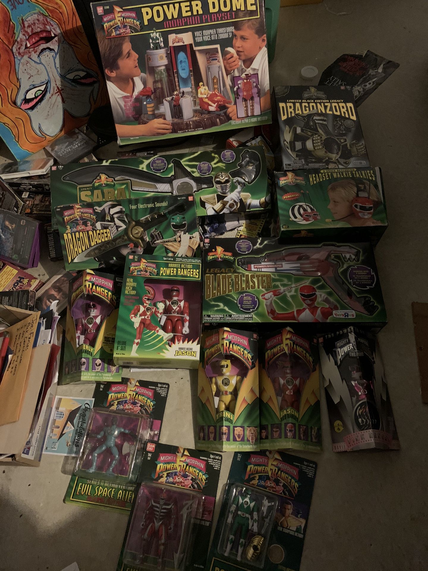Power Ranger 90s toy collection lot