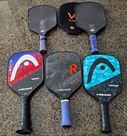 Pickleball Paddle 5 piece lot Vatic Pro Flash 14mm 16mm Head Radic tour Pro Carbon Fiber USA Approved adult Unisex