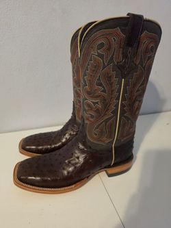 Resistol Full Quill Ostrich Cowboy Boots