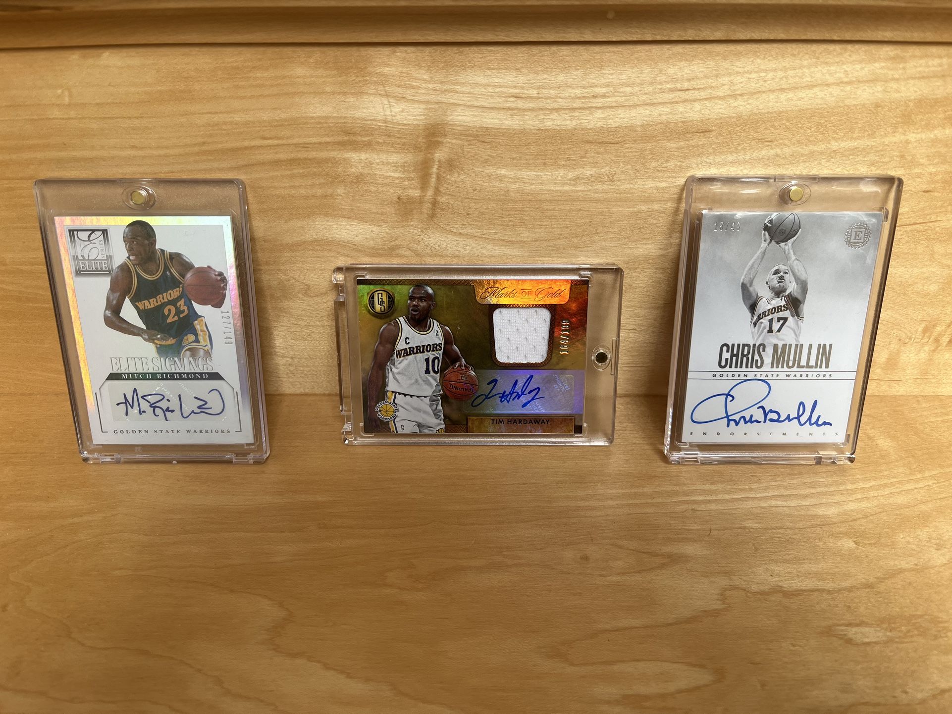 Run TMC Warriors Autographed Card Lot – Hardaway, Richmond, Mullin