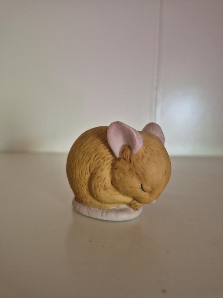 Cute Little Mouse Porcelain Figurine