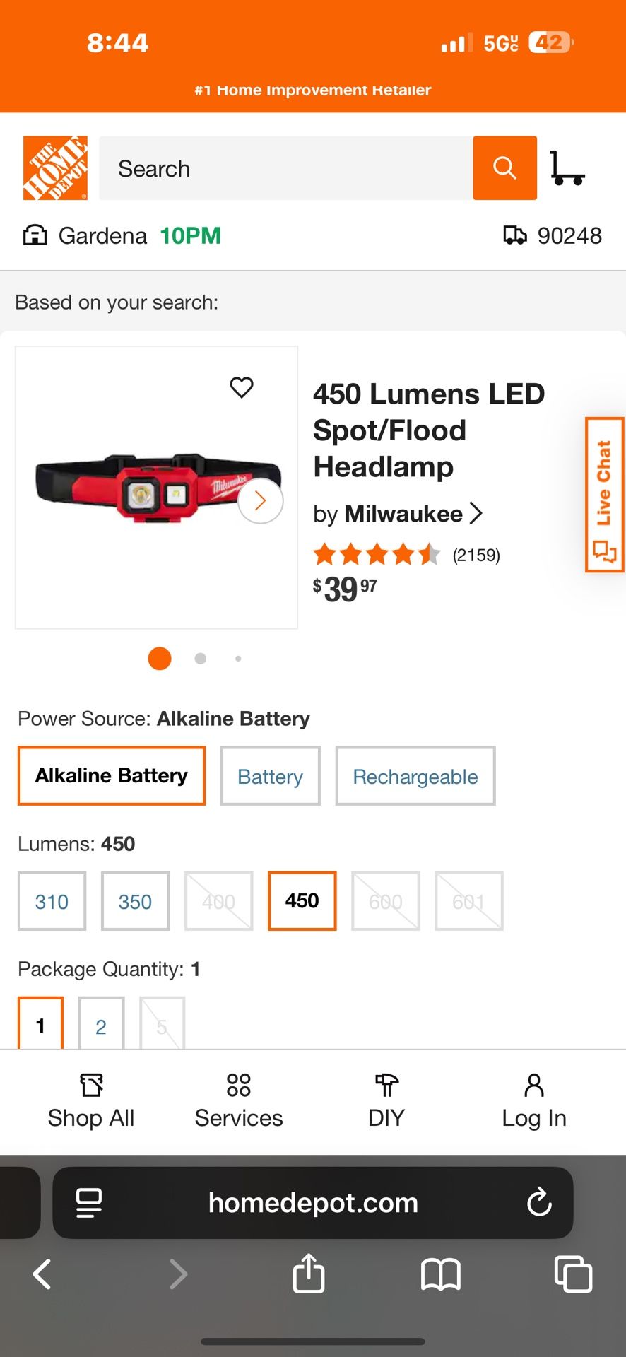 Milwaukee Head Lamp 
