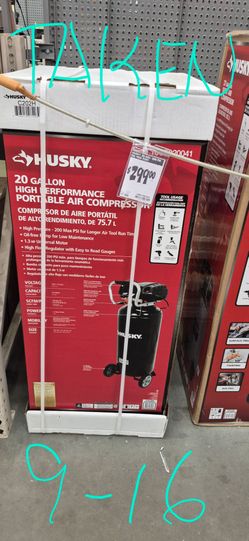 Husky 20 Gallon Portable Air Compressor