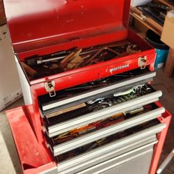 Tool Box, Tools, and Rolling Cart