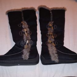 Dr.Schools Knee High Fur Boots Size 7.5 $40