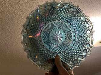 Carnival Blue Iridescent Plate
