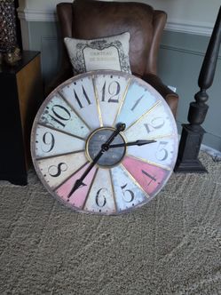 Large Vintage-Style Decorative Wall Clock