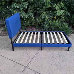 Bed Frame Twin Size Blue