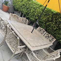 10Pc Patio Set /outdoor Dining Set/Outdoor Furniture/Cash Only 