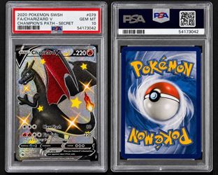 Charizard V 79/73 Champions Path Secret Rare Full Art Holo English PSA 10