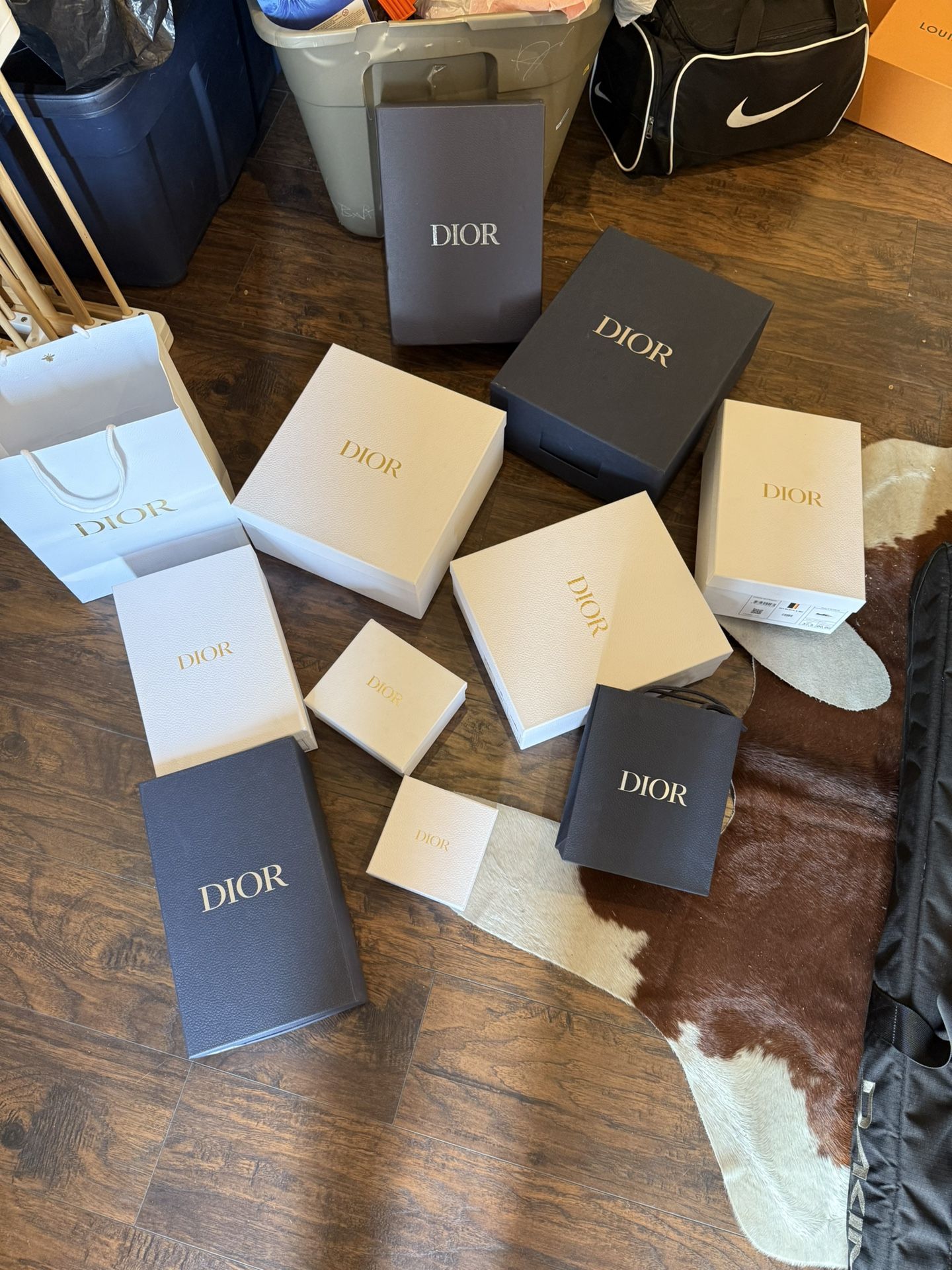 Lot Of Dior Shoe, Bag, And Accessories Boxes
