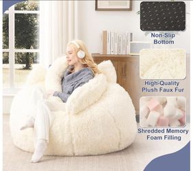 Cat-Lovers Bean Bag Style Memory Foam Chair