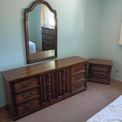 🔥 MATCHING DRESSER AND NIGHTSTAND WITH MIRROR