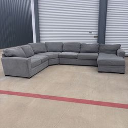 Beautiful Gray Large Sectional Couch Delivery Available 🚚
