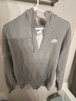 Nike Gray Zip-Up Hoodie – Size S