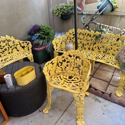 Vintage Yard Set Cast Iron