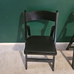 Wooden Folding Chair With Cushion.