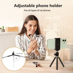 BRAND NEW Lightweight Mini Webcam Tripod for Smartphone, Logitech Webcam C920 C922 Small Camera Desk Tripod Mount Adjustable Angle & Height