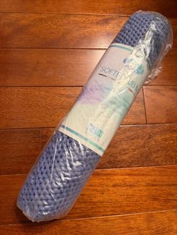 Softee Bathtub Mat 36” X 17” blue Non Slip, Soft Foam Bath Mats for Bathroom Tub