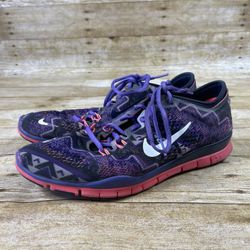 Nike Free 5.0 Shoes Womens Size 10 Running Training Purple Print 629832-402 - Gift