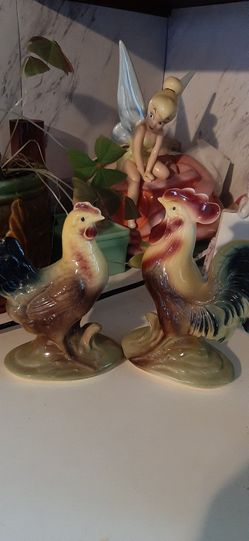 Rooster And Hen Figurines 