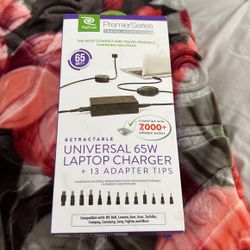 UNIVERSAL 65W LAPTOP  CHARGER  +13 Adapter  Tips 