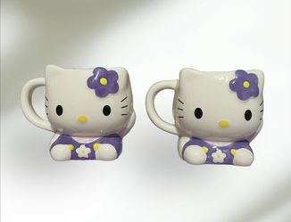 Vintage Sanrio Hello Kitty Mug Cup OTARU GINNOKANE JAPAN Purple '76, '06