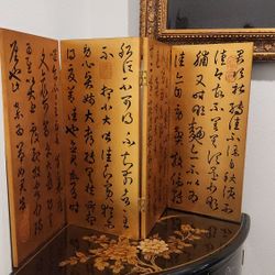 Gold Leaf Oriental Panel Foldable Decor