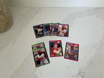 Baseball Trading Cards, 89 Donruss Cincinnati Reds Lot of 8 cards