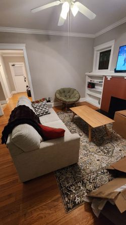 Two-cushion couch