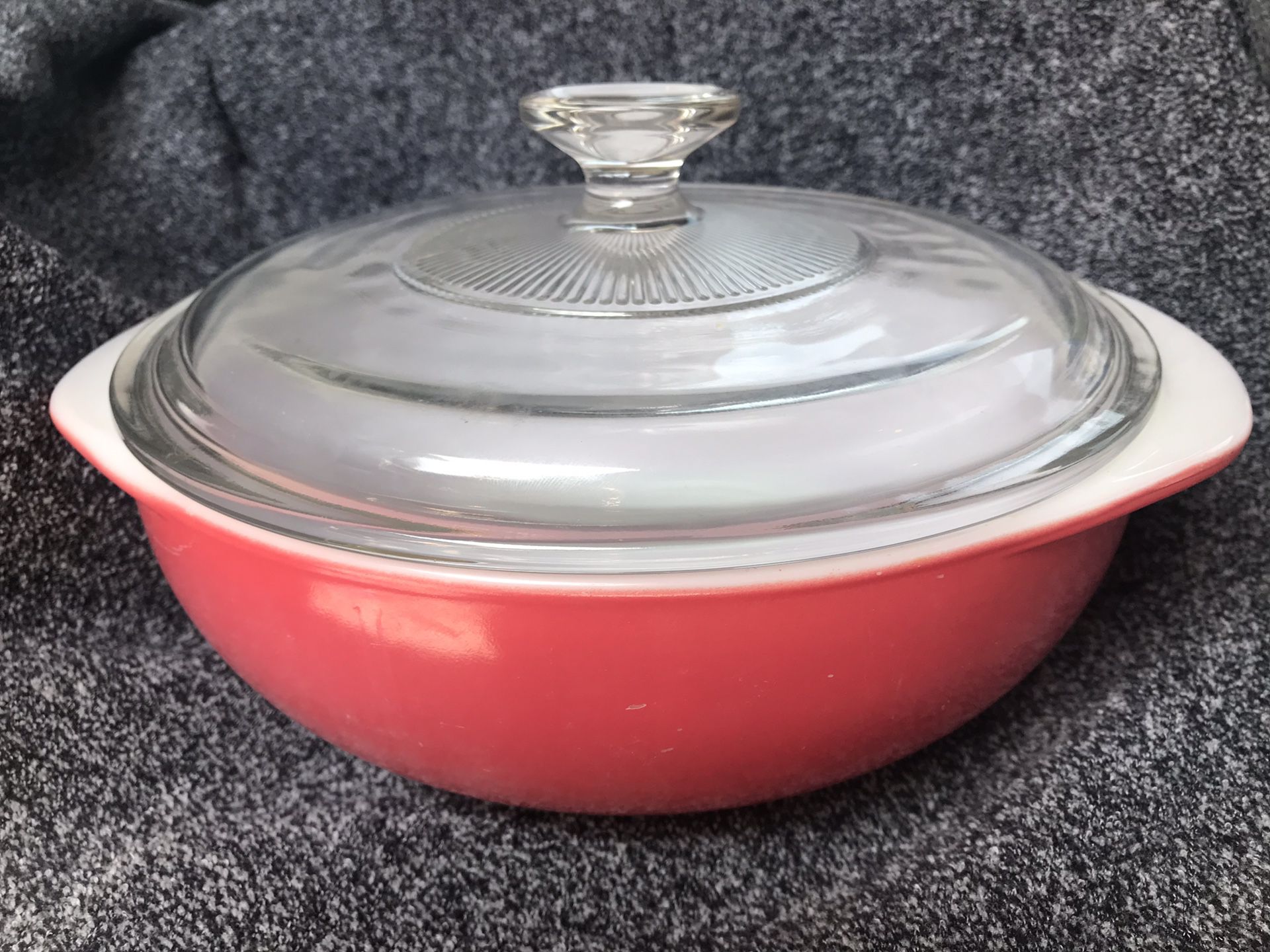 Vintage Pink Pyrex Casserole Bowl with Glass Lid