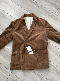 New Zara corduroy jacket Men M Size Oversize fit Runs big