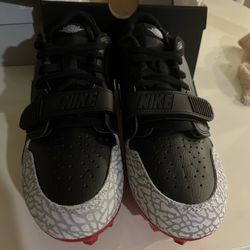 Jordan Legacy 312 Low TD Cleats Nike Air Jordan Black Cement