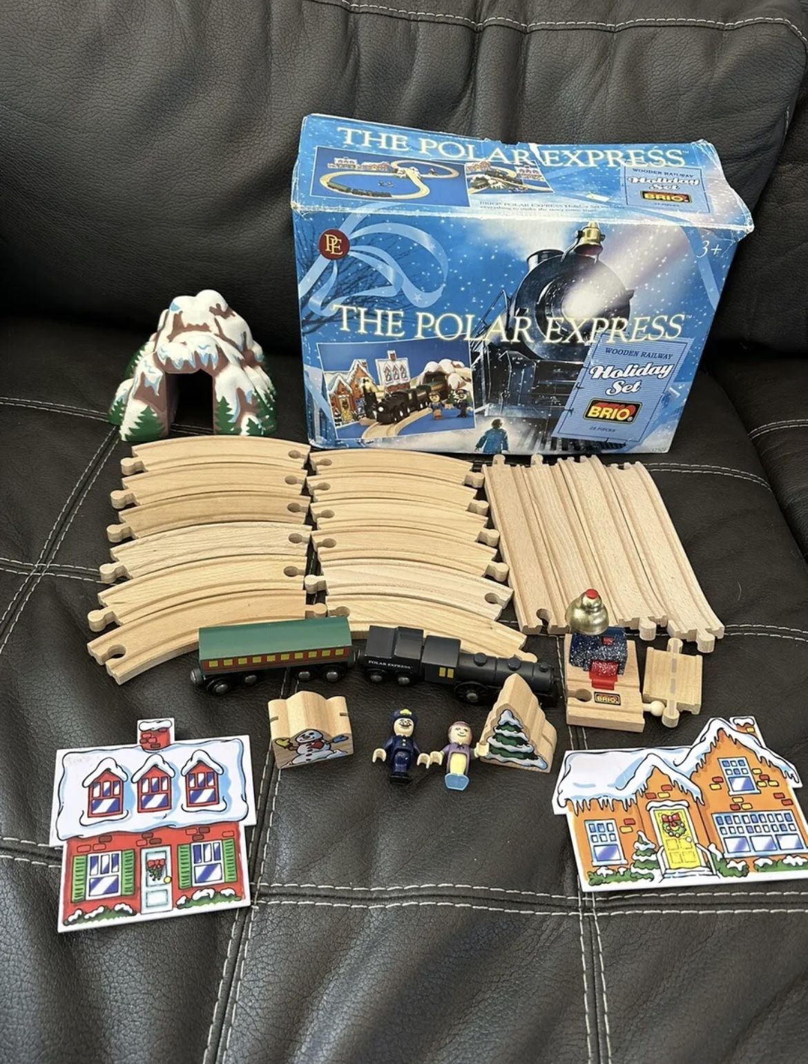 Brio Polar Express Wooden Holiday Train Set 32501 Complete See Description
