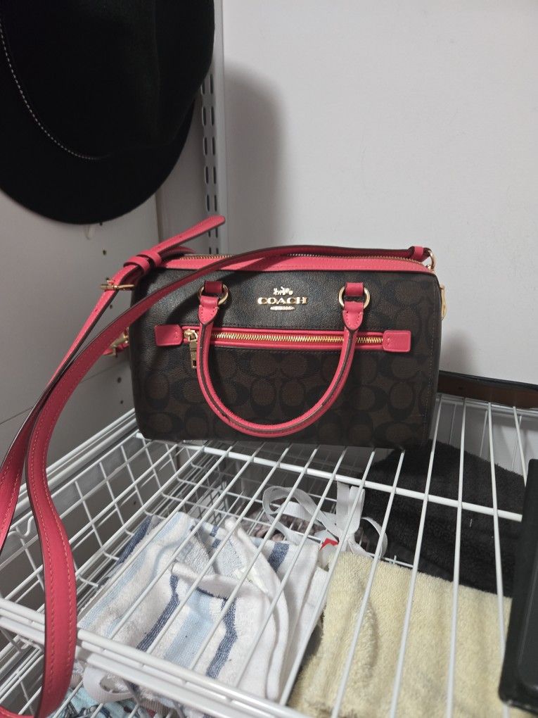 Authentic Coach Brown &Pink