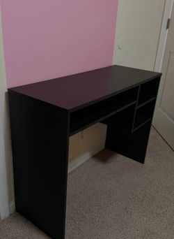 Black Desk with Storage