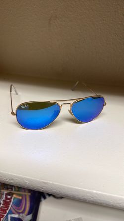 Ray-Ban Aviator Sunglasses Blue Mirror Lenses