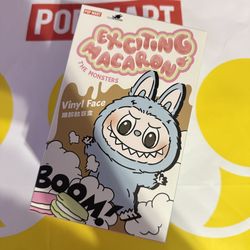 Pop Mart The Monsters LABUBU Exciting Macarons POP NOW Sea Salt Coconut Plush Pendant