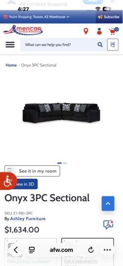 Onyx 3pc sectional