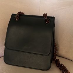 Black vegan leather tortoise strap crossbody and shoulder purse - 5+ compartments, magnetic clasp