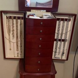 Jewelry Cabinet Wooden Jewelry Armoire 