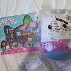 New GABBYS DOLLHOUSE Dance 🥳 Party Deluxe Figure Set And Official GUND Cakey Cat 12 Inch Squishy Christmas Toys NIB Gifts 🎁 