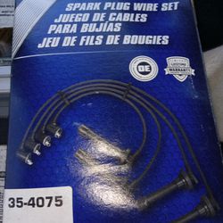Spark CarQuest Plug Wire Set 354075 With Spark Plugs